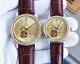 Replica Omega Silver Dial Gold Bezel Multifunction Couple Leather Watch (7)_th.jpg